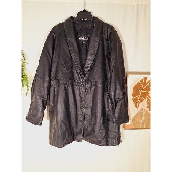 Wilson's The Leather Experts Women's Button-Up Leather Jacket Large